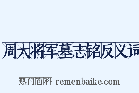 周大将军墓志铭反义词是什么意思的图片